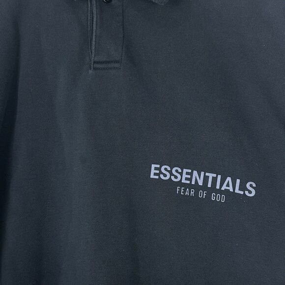 Fear Of God Essentials Polo Long Sleeve Mens Size Small  Oversized Boxy Fit - Picture 4 of 11